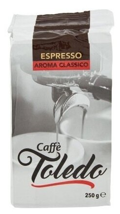 Кофе молотый Caffe Toledo Aroma classico арабика/робуста, 250г. - фотография № 1