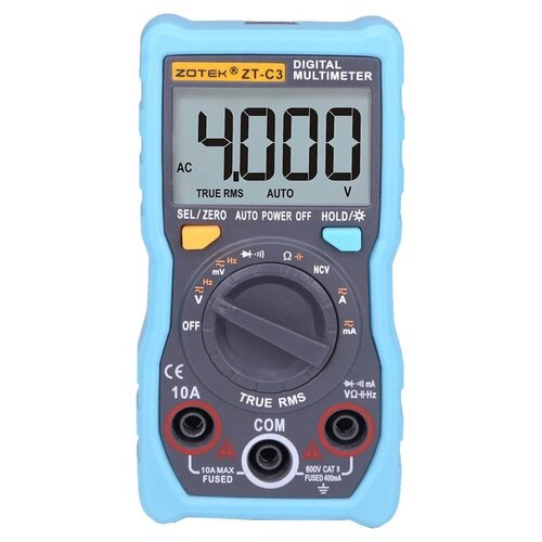 Портативный цифровой мультиметр ZT-C3 mestek dc current digital clamp meter true rms ac dc current voltage auto range multimeter capacitance ncv current clamp