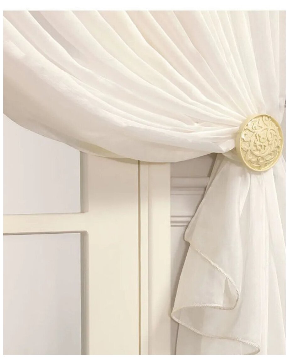 фото Тюль вуаль для гостиной спальни кухни зала длинная 400х275