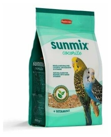 Корм сухой для волнистых попугаев комплексный PADOVAN SUNMIX Cocorite (850г)