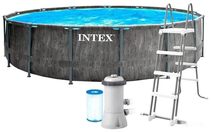 Бассейн каркасный Intex Greywood Prism Frame Pool 549x122 см, арт. 26744 - фотография № 14