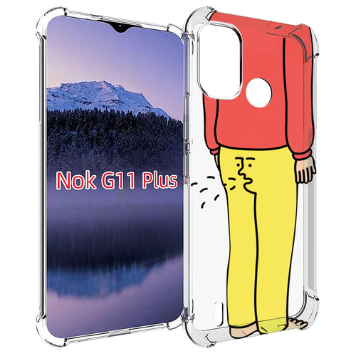 Чехол MyPads смешной-мужчина для Nokia G11 Plus задняя-панель-накладка-бампер чехол mypads смешной олененок для nokia g11 plus задняя панель накладка бампер