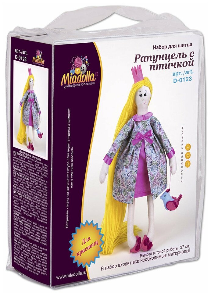 Наборы - изготовление игрушек "Miadolla" D-0123 Рапунцель с птичкой .