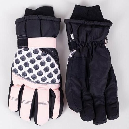 фото Перчатки yo!, с утеплением, размер 9, черный, розовый