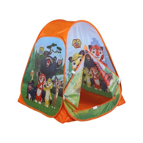 Палатка детская игровая ЛЕО и ТИГ 81х90х81см, в сумке Играем вместе / игровые домики и палатки