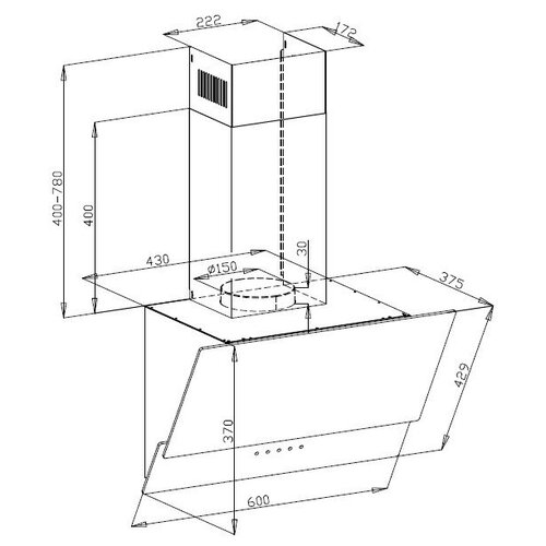 Вытяжка MAUNFELD Plym Touch 60 белый 1262000₽