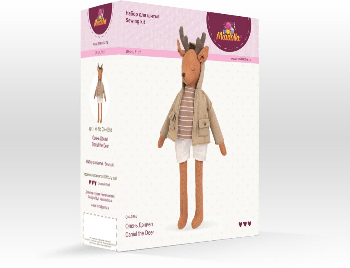 Miadolla Набор для изготовления игрушки "Олень Дэниел", 29 см - фото №1