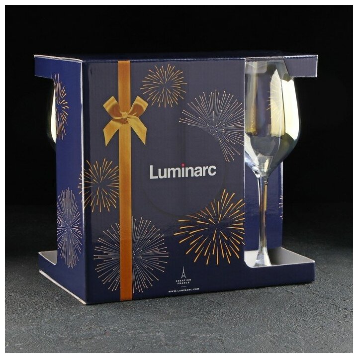 набор бокалов LUMINARC Селест Золотистый хамелеон 6шт. 350мл вино стекло - фото №17