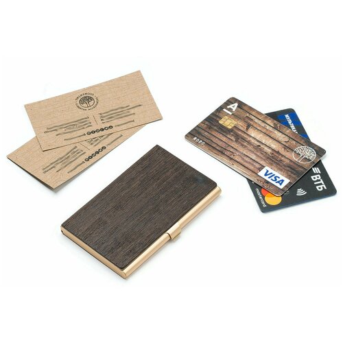 Визитница Twinswood, черный, золотой