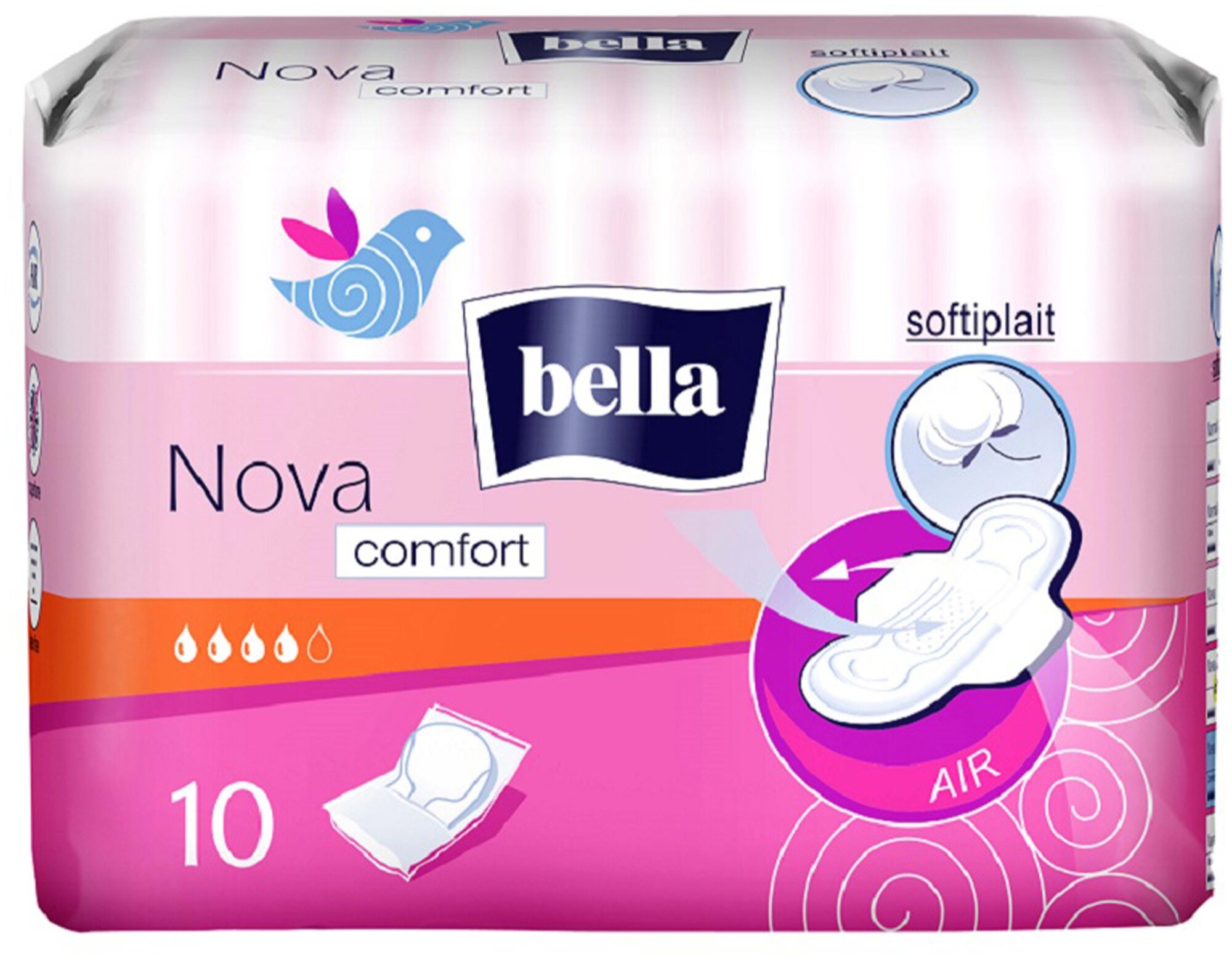 Bella прокладки Nova comfort, 4 капли, 10 шт.