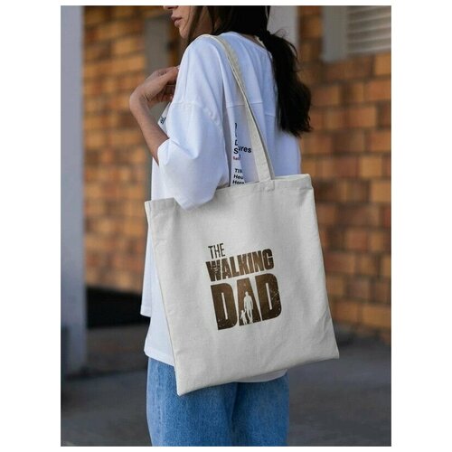 Женская сумка шоппер с принтом The walking dad