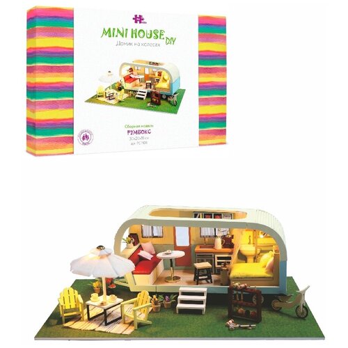 Румбокс Hobby Day / Diy House  Домик на колесах, PC2108 интерьер в миниатюре hobby day diy mini house 1 coffee house m027 1 43