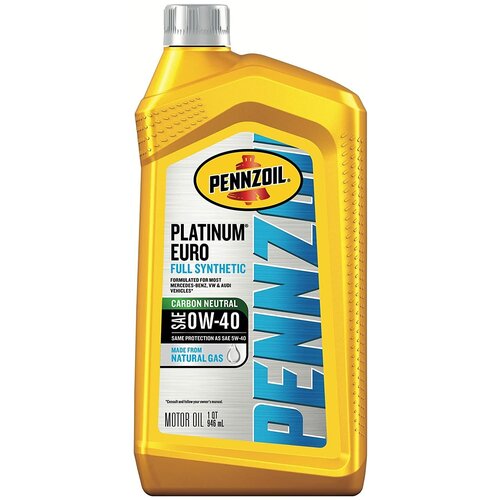 Масло моторное синтетическое PENNZOIL PLATINUM EURO Full Synthetic 0W-40 Motor Oil (946 мл)