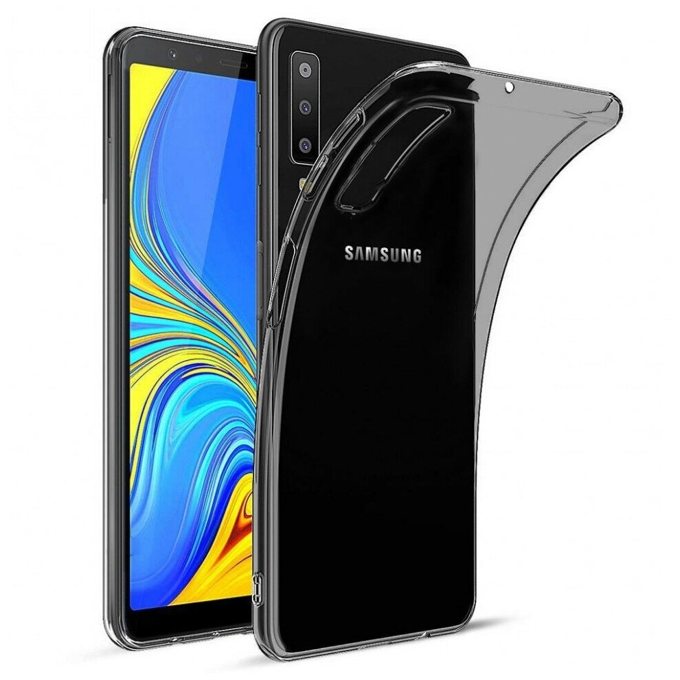 Накладка силиконовая для Samsung Galaxy A7 (2018) A750 прозрачно-черная