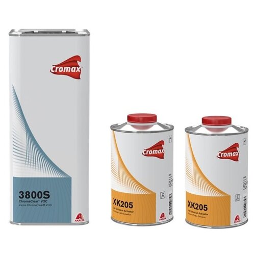 Лак для автомобилей Cromax 3800S (5л - 1шт.) + XK205 HS (1л - 2 шт.)