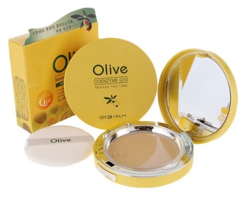 Enough Пудра компактная Olive Coenzyme Q10 Moisture Twin Cake SPF28/PA++ 13 20 г