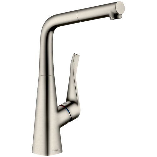 Смеситель для кухни Hansgrohe Metris M71 73812800 смеситель для кухни hansgrohe metris m71 73800800 сталь