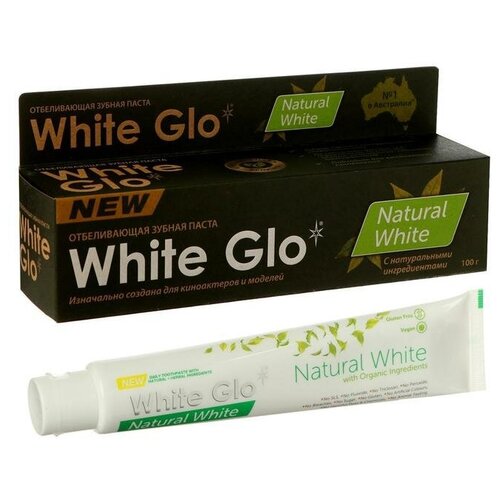 Зубная паста White Glo отбеливающая, природная белизна, 100 мл