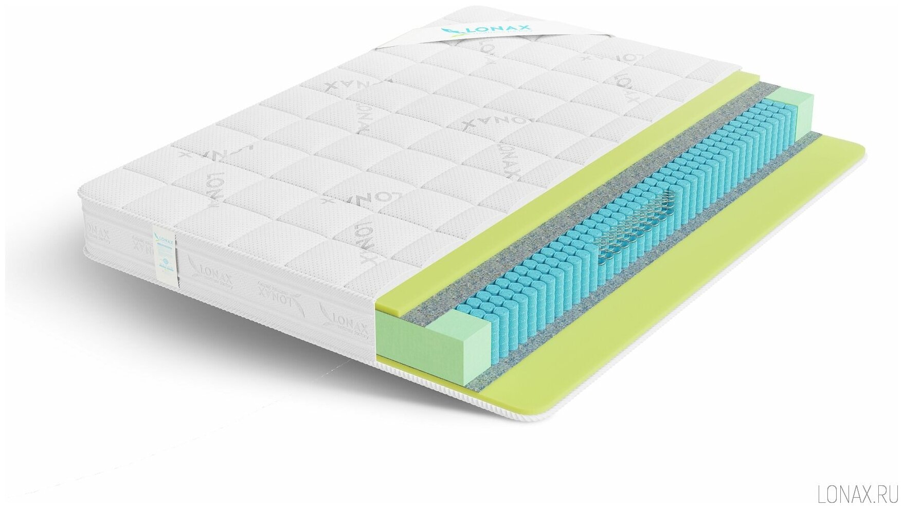 Ортопедический LONAX ППУ S1000, 75x210 см, пружинный