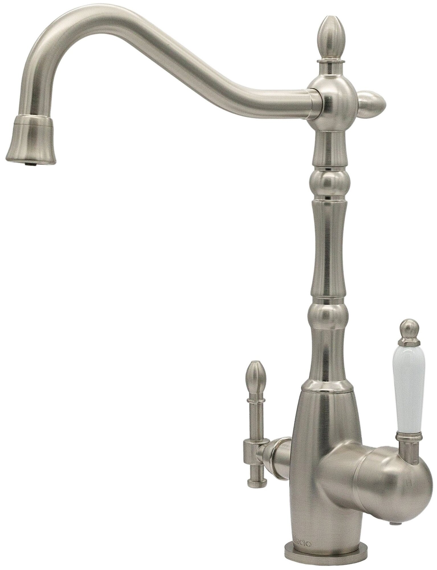 Смеситель MILACIO MC.515.SN с подключением фильтра 2в1 сатин