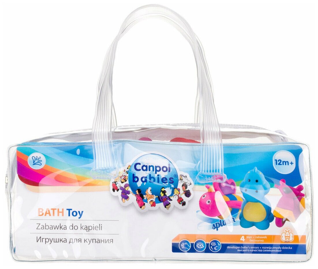 Игрушки для ванны Canpol Babies - сад, 4 шт, 12+