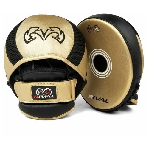 фото Лапы боксерские rival rpm11 evolution punch mitts, размер l/xl, золотые