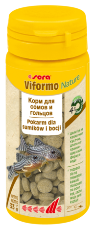 Корм для сомов и вьюновых рыб Sera Viformo Nature, таблетки, 50 мл, 33 гр, 130 таб