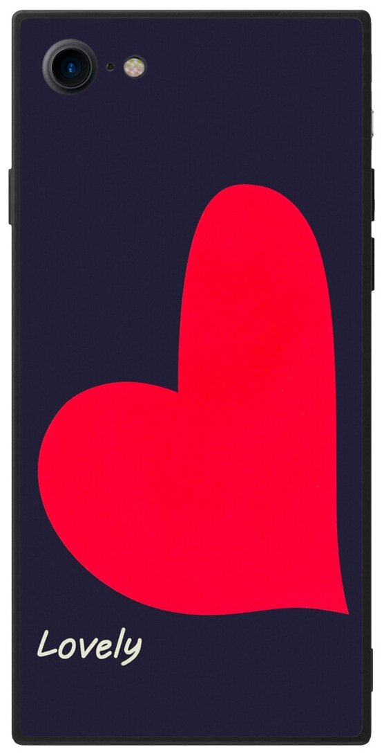 Чехол для Apple iPhone SE (2020)/7/8, Lovely, Glass Blue Ray Case, Deppa 900284