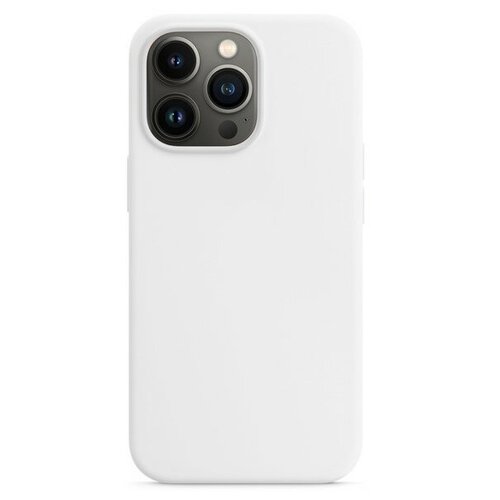 Чехол - накладка для iPhone 13 Pro Max, Silicon Case, без лого, белый
