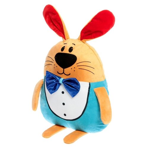 Мягкая игрушка-подушка FANCY Заяц Мартин, 35 см, бежевый/голубой мягкие игрушки fancy заяц мартин
