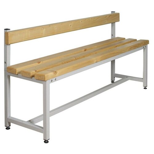 Метал. Мебель К_СК-1С-1500 скамья со спинкой, сосна, 1500х390х740