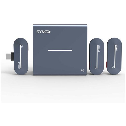 Беспроводной микрофон Synco P2T, 2.4 ГГц, приемник + 2 передатчик, цифровой, USB-C