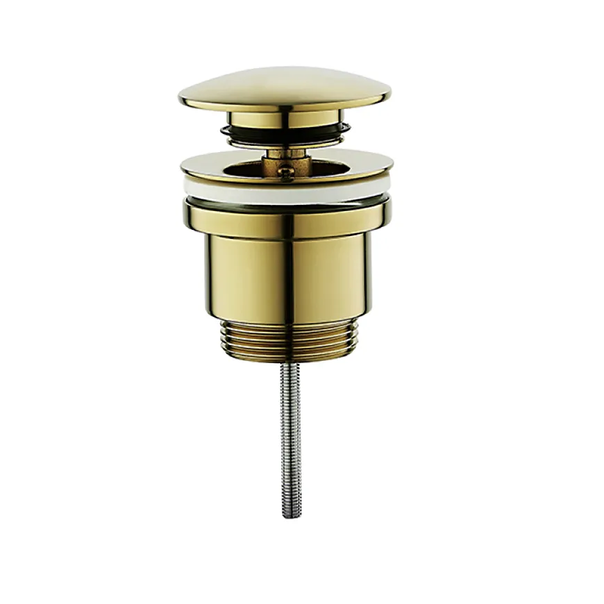 Донный клапан для раковины Frap Click-Clack F62-3, 1 1/4", латунный, золото