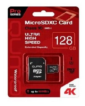 Qumo (24627) MicroSDXC 128 GB Qumo Uhs-i U3 Pro (qm128gmicsdxc10u3) .