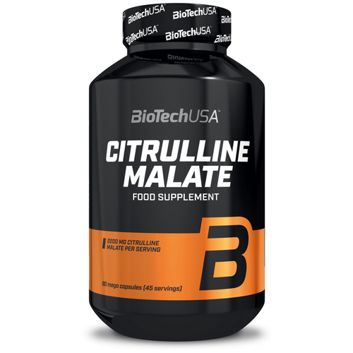 l цитруллин citrulline biotech citrulline malate 90 капсул 45 порций Аминокислота BioTechUSA Citrulline Malate, нейтральный