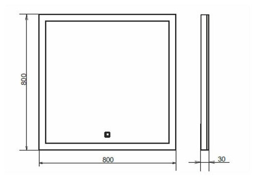 COMFORTY. Зеркало "Гиацинт-80" LED-подсветка, сенсор 800*800 00-00001281CF - фотография № 6