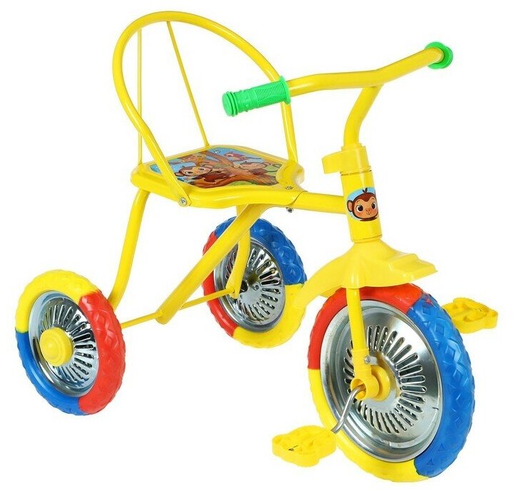 Велосипед трёхколёсный Micio Зверята, колёса 10"/8", цвет желтый Micio 9206269 .