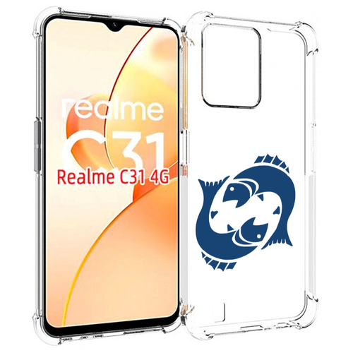 Чехол MyPads знак-зодиака-рыбы-7 для OPPO Realme C31 задняя-панель-накладка-бампер чехол mypads знак зодиака лев 4 для oppo realme c31 задняя панель накладка бампер