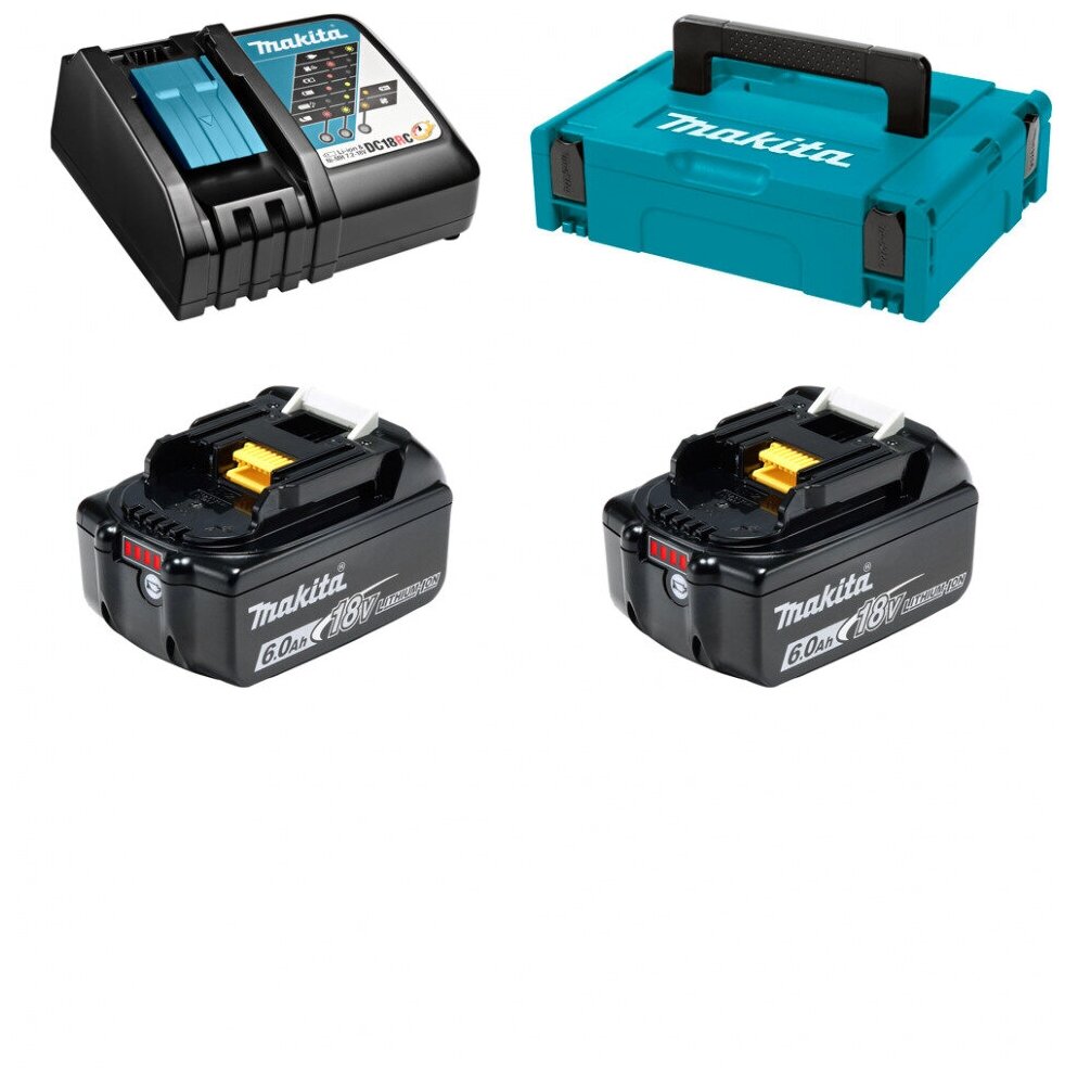 Набор Makita MAKPAC PSK MKP1RG182 BL1860B + DC18RC - фото №4