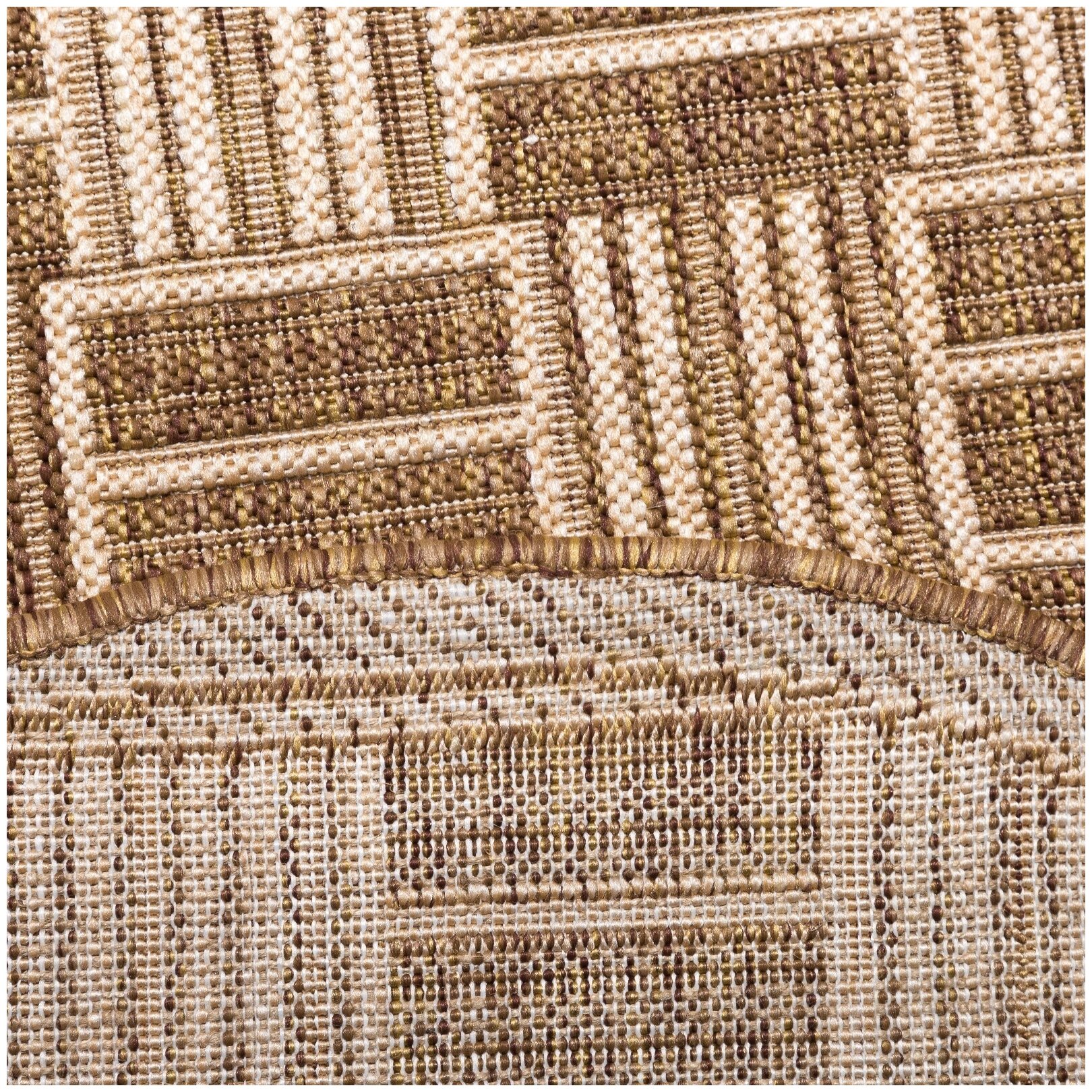 Ковер Люберецкие ковры Эко 7917-23, бежевый/коричневый, 0.8 х 0.5 м - фотография № 2