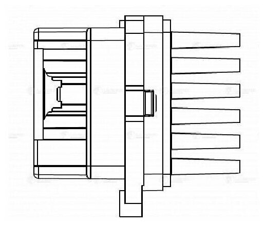 Резистор вентилятора отопителя Ford Focus II (05-), Mondeo IV (07-) (auto A/C) (LUZAR)