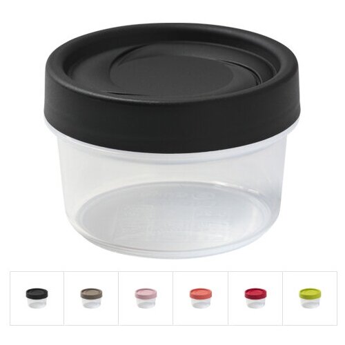 Контейнер пласт. круглый 0.2 л, с крышкой, Spinoja, DRINA (85х60 мм, цвета в ассортименте) (10548)