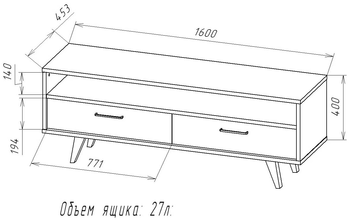 Тумба под телевизор "Юнона", ШхГхВ: 160х45.3х58.7 см, цвет: Белый/Песочный - фотография № 6