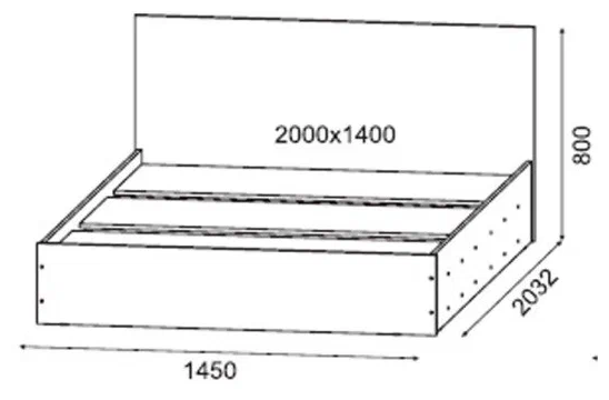 Кровать "ронда" 1,4*2,0 м (КР-140) - венге
