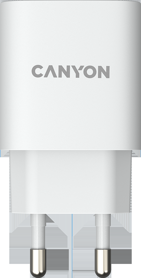 Зарядное устройство сетевое Canyon CNE-CHA20W02 PD 20Вт, USB-C, защита от КЗ, сверхтока, перегрева, перегрузки, белый - фото №7