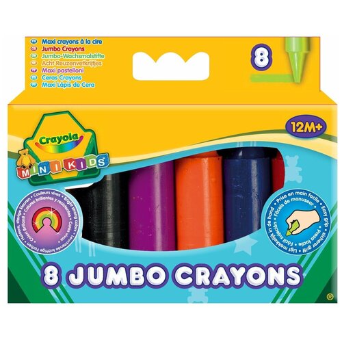 Мелки Crayola, восковые для самых маленьких 8 цв.
