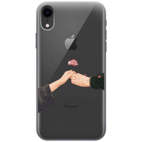 Силиконовый чехол на Apple iPhone XR / Эпл Айфон Икс Эр с рисунком Hands силиконовый чехол на apple iphone xr эпл айфон икс эр с рисунком fck pattern w soft touch черный