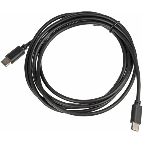 Кабель USB Type-C (m)-USB Type-C (m) 2м черный кабель usb type c m usb type c m 2м в оплетке 3a черный