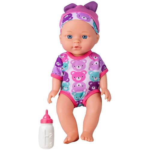 Кукла пупс с бутылочкой 30 см для девочек / Маленький пупсик для малышей / Игрушка малыш младенец с одеждой №HX807A-45