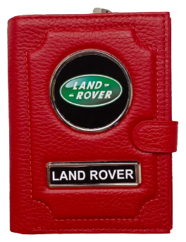 Обложка для автодокументов Land Rover 1-6-1140-5, красный